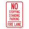 Signmission No Stopping Standing Parking-Fire Lane Heavy-Gauge Aluminum Sign, 12" x 18", A-1218-23572 A-1218-23572 - alternate 1
